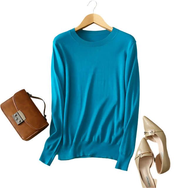 Lucia – Luxuriöser Damen Rundhalspullover