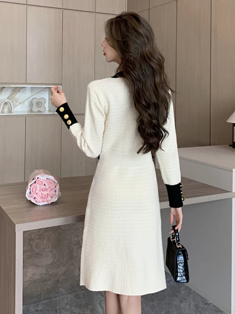 Alessia – Vintage Gestricktes Mini-Kleid für Damen