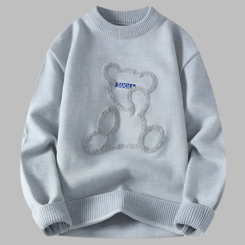 Marlon – Jacquard-Pullover mit Bärenmuster für Herren