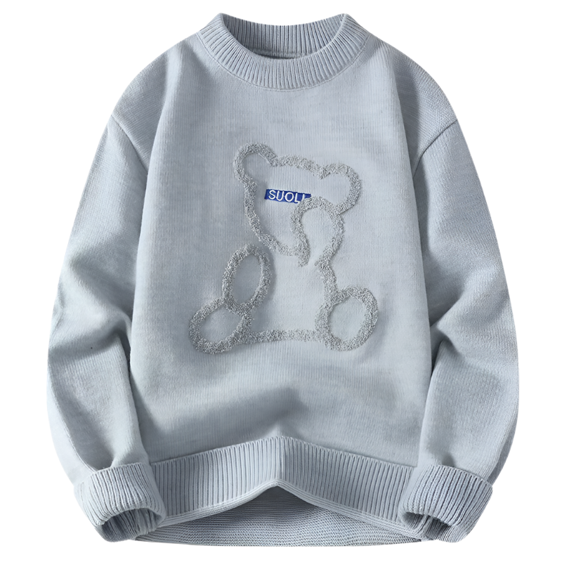 Marlon – Jacquard-Pullover mit Bärenmuster für Herren