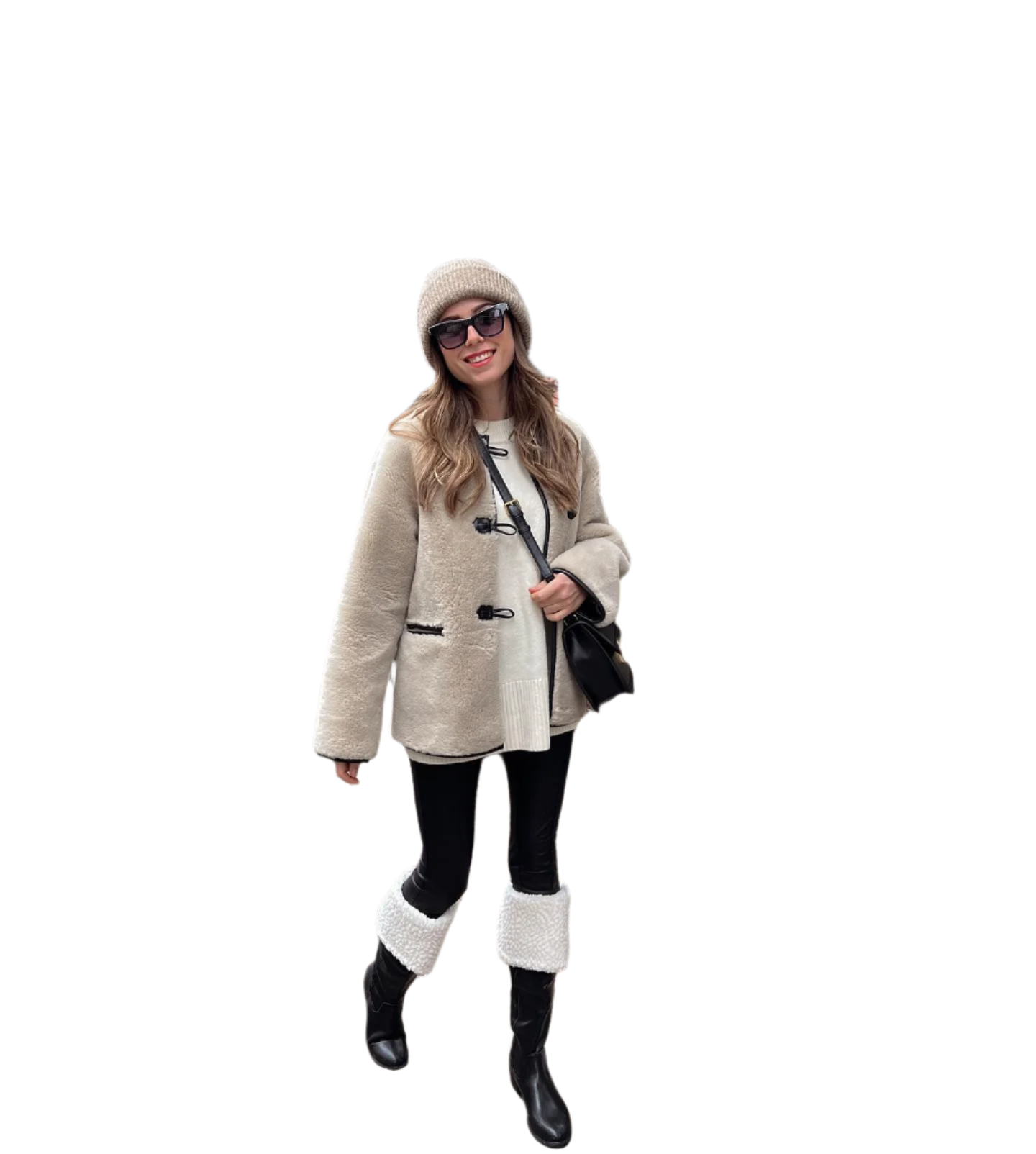 Sofia – Eleganter Damen-Fauxpelzmantel