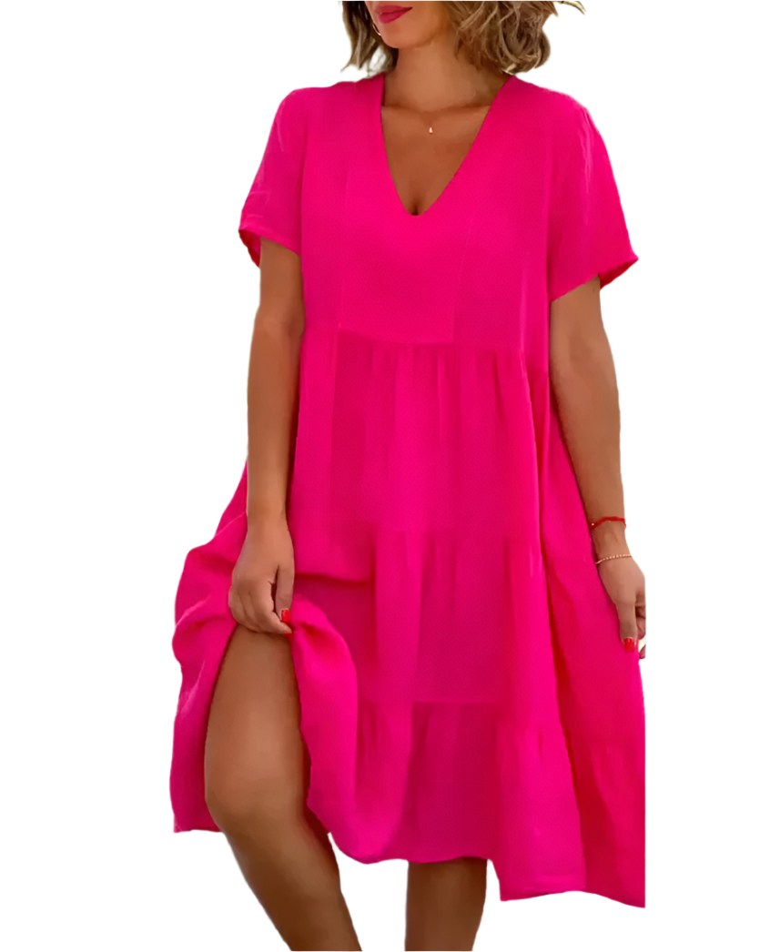 Sofia – Müheloses Baumwoll-Leinen Damen Sommerkleid