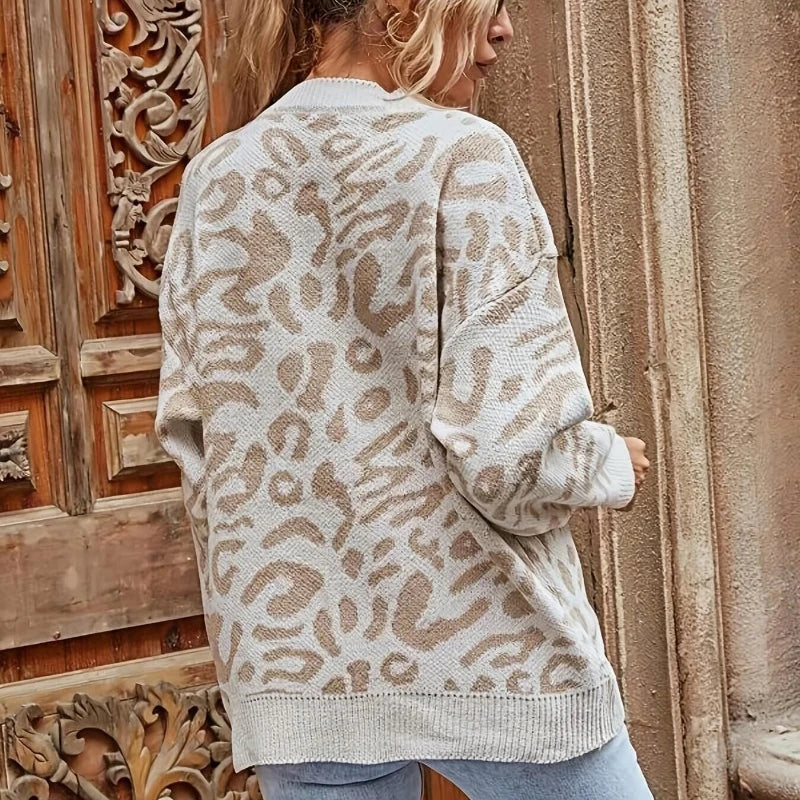 Isabella – Luxuriöser Damen-Leoparden-Strickpullover