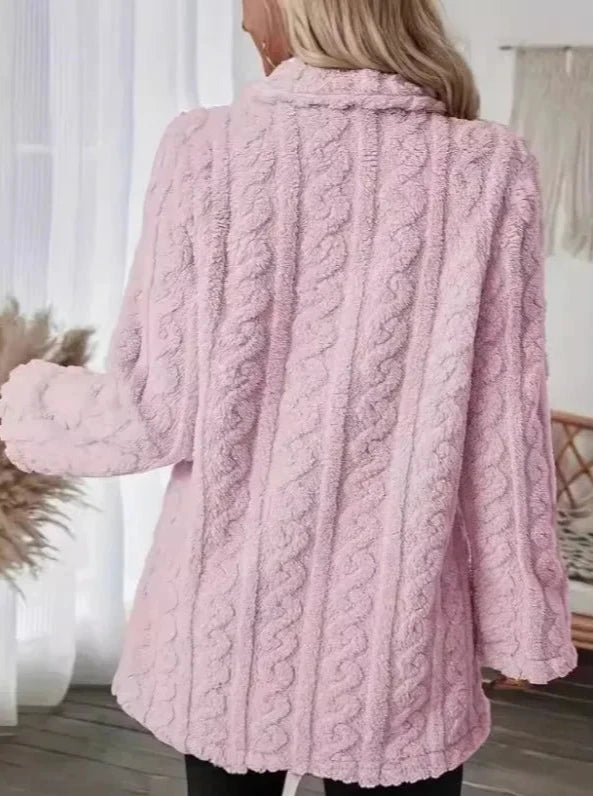 Sophia – Flauschiger Damen-Wintermantel mit Plüschkragen