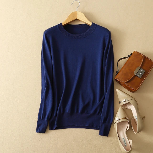 Lucia – Luxuriöser Damen Rundhalspullover