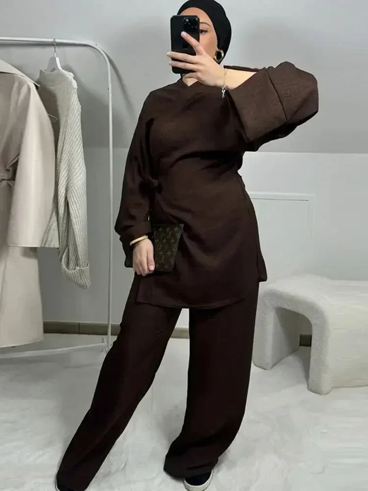 Layla – Elegantes Zweiteiliges Abaya-Set für Damen