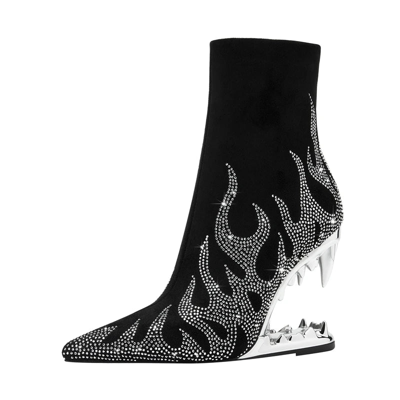 Luciana – Luxus Diamant-Spitzabsatzstiefel für Damen
