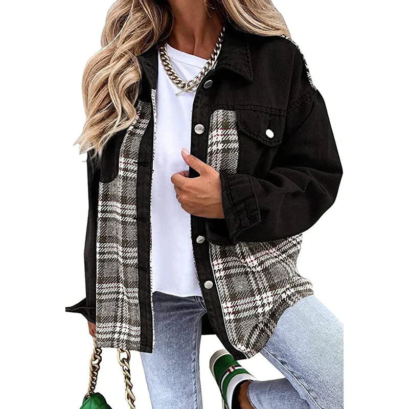 Isabelle – Karierte QuadroElegante Strickjacke für stilvolle Winterabende für Frauen