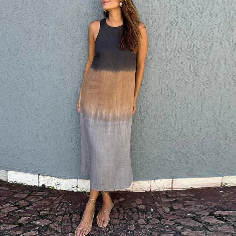 Amara – Boho-inspiriertes Damen Patchwork-Maxikleid