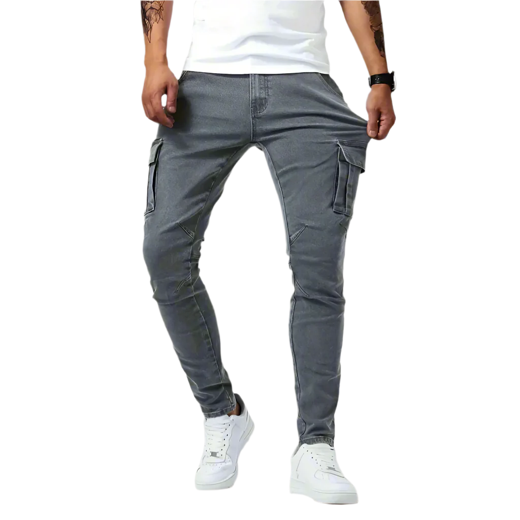 Marco – Multifunktionale Herren Denim Cargo Jeans