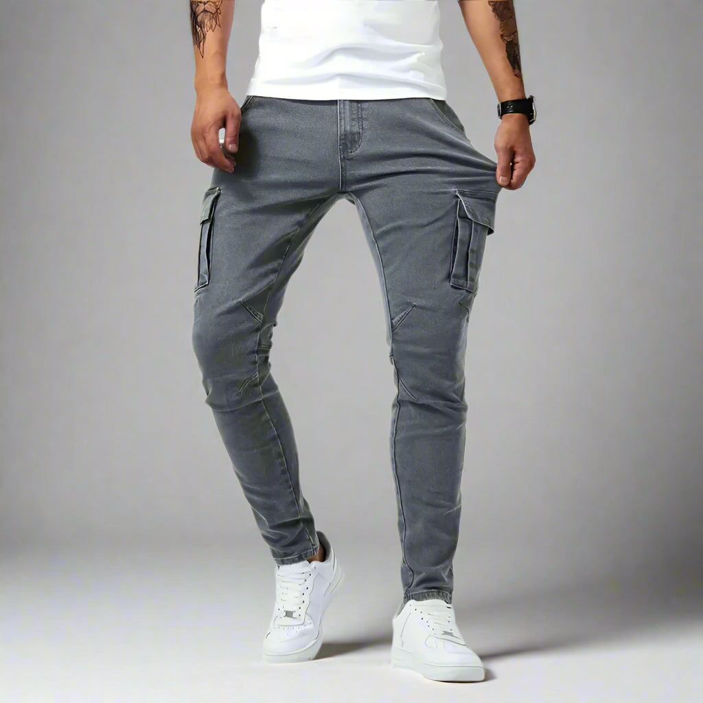 Marco – Multifunktionale Herren Denim Cargo Jeans