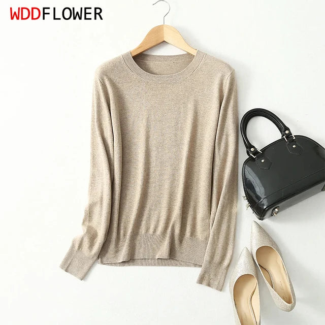 Lucia – Luxuriöser Damen Rundhalspullover