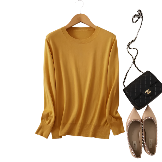 Lucia – Luxuriöser Damen Rundhalspullover