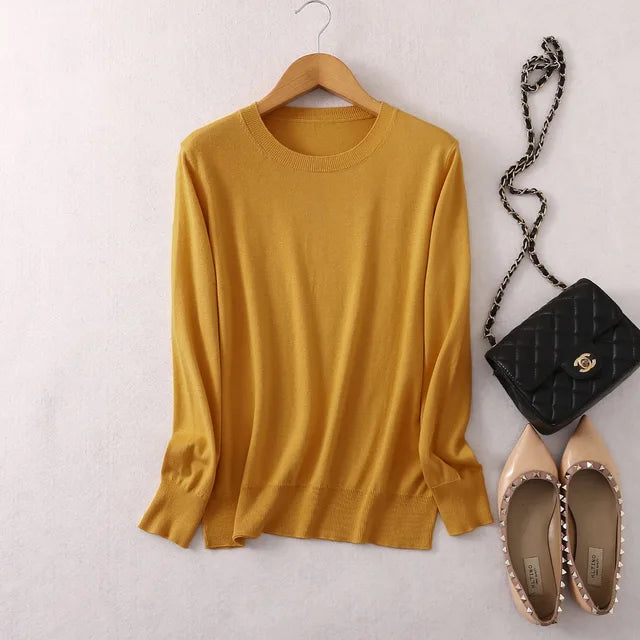 Lucia – Luxuriöser Damen Rundhalspullover