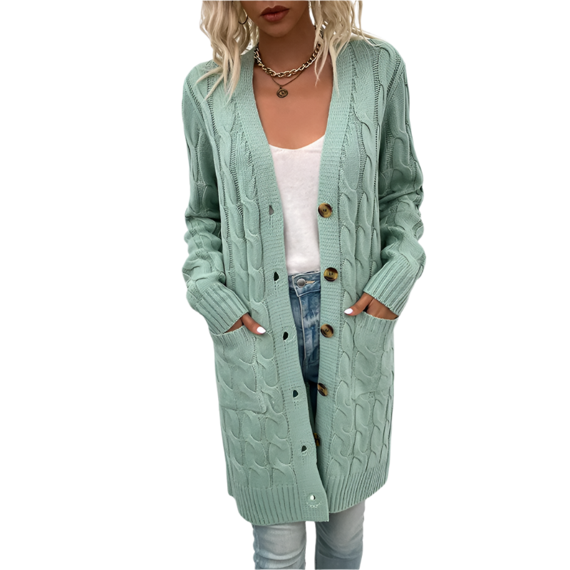 Marissa – Strickjacke mit Zopfmuster für Damen