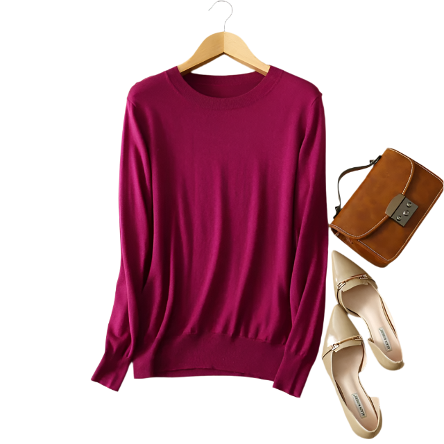 Lucia – Luxuriöser Damen Rundhalspullover