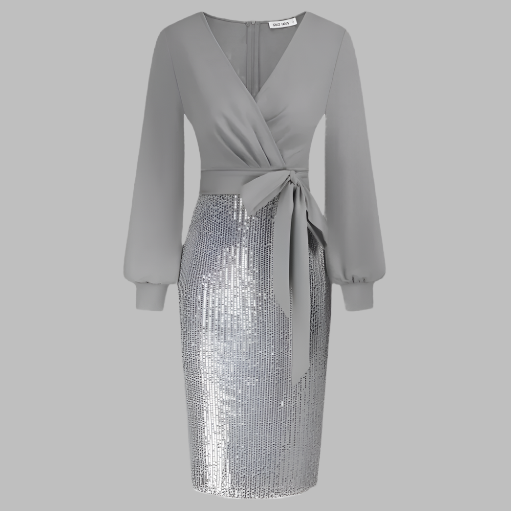 Vienne – Ruched Paillettenkleid für Damen