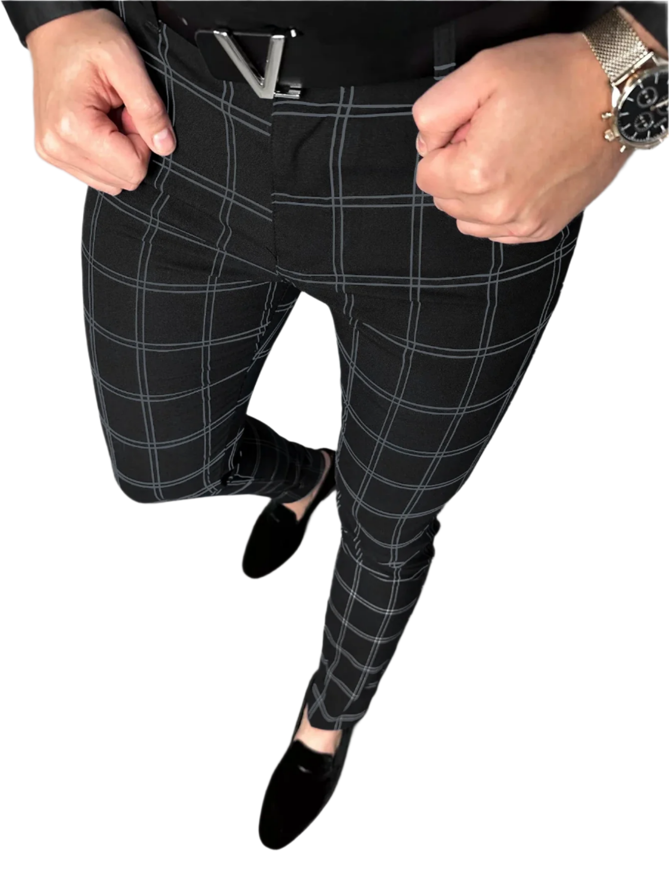 Giovanni – Kariertes Slim-Fit Herren-Hose