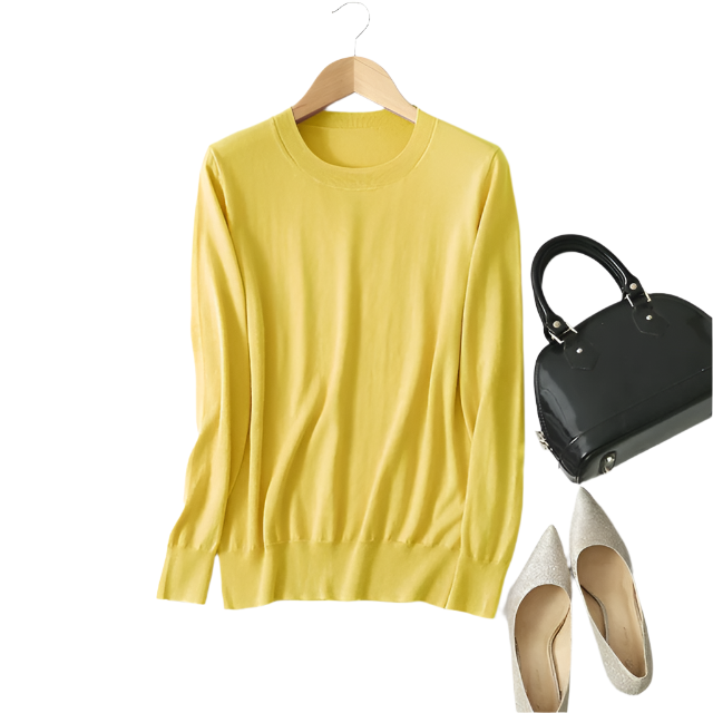 Lucia – Luxuriöser Damen Rundhalspullover