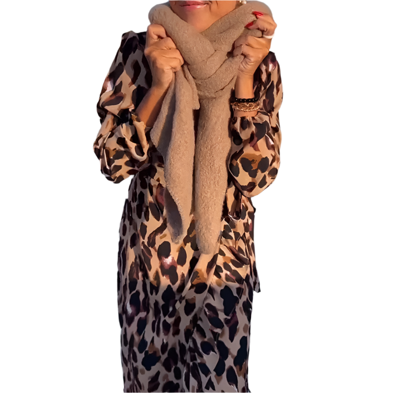 Giovanna – Zeitloser Glamour Damen Kleid mit Leopardenmuster
