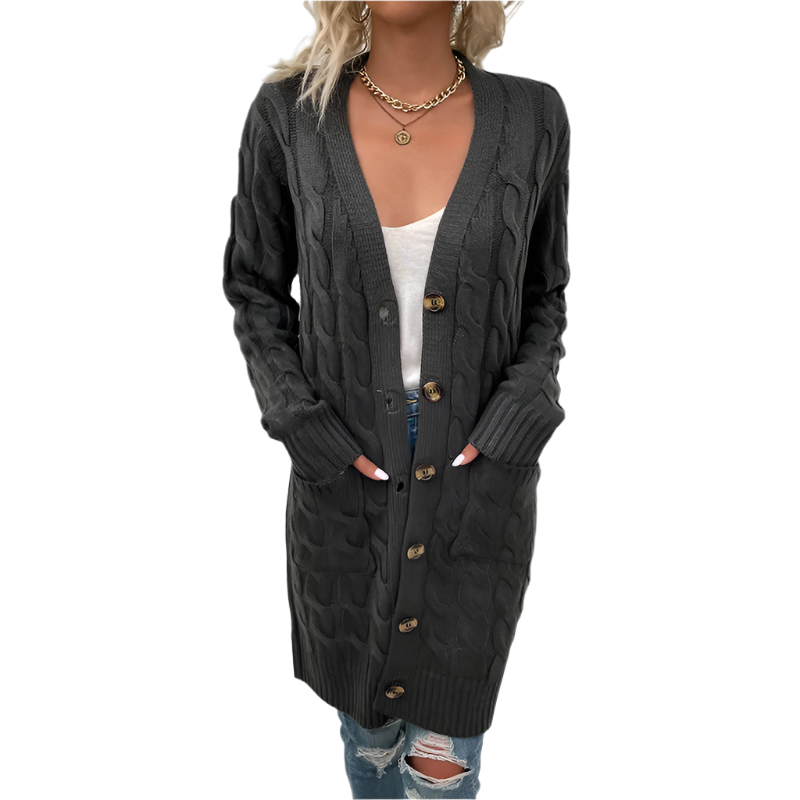 Marissa – Strickjacke mit Zopfmuster für Damen