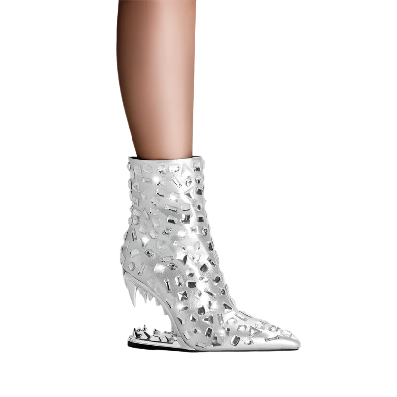 Valeria – Strass-besetzte Sexy High-Heel Stiefel für Damen