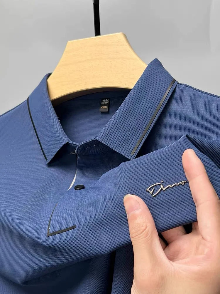 Luca – Premium Eisseide Polo-Shirt für Herren