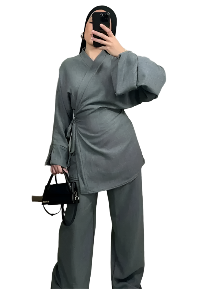 Layla – Elegantes Zweiteiliges Abaya-Set für Damen