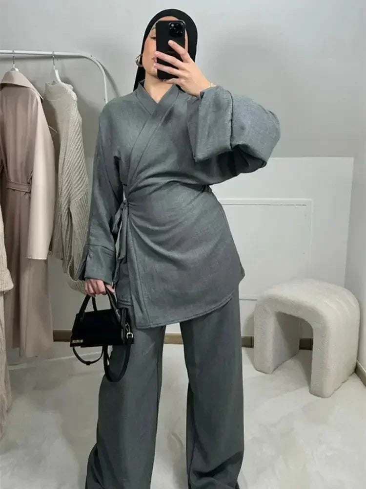 Layla – Elegantes Zweiteiliges Abaya-Set für Damen