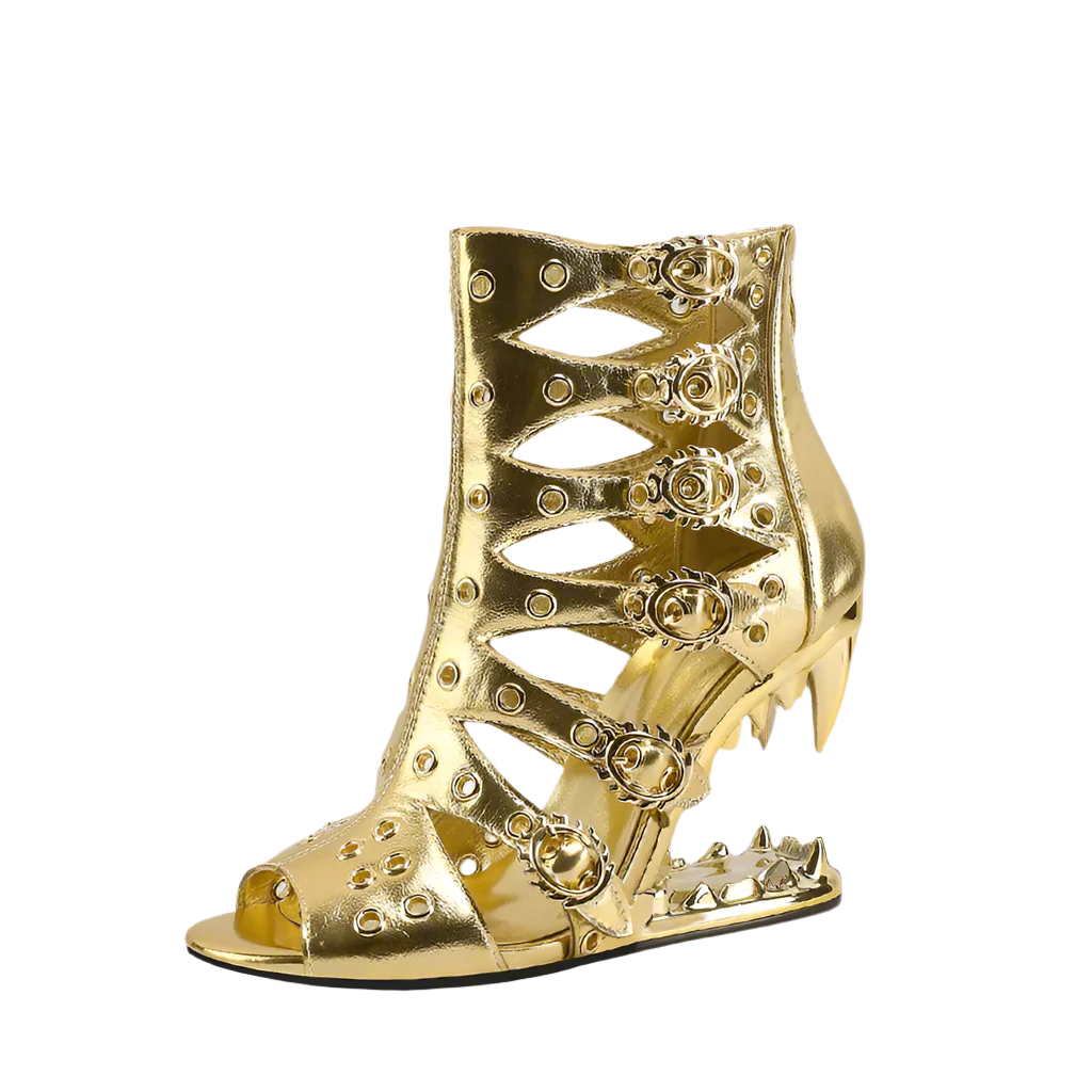 Livia – Stilvolle Open-Toe High Heel Stiefeletten für Damen