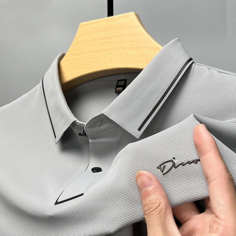 Luca – Premium Eisseide Polo-Shirt für Herren