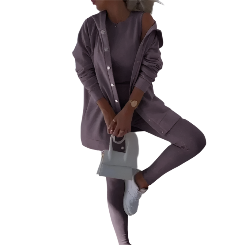 Lara – Elegantes 3-Teiler-Sportoutfit für Damen