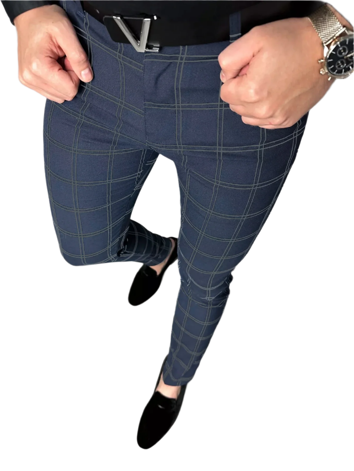 Giovanni – Kariertes Slim-Fit Herren-Hose