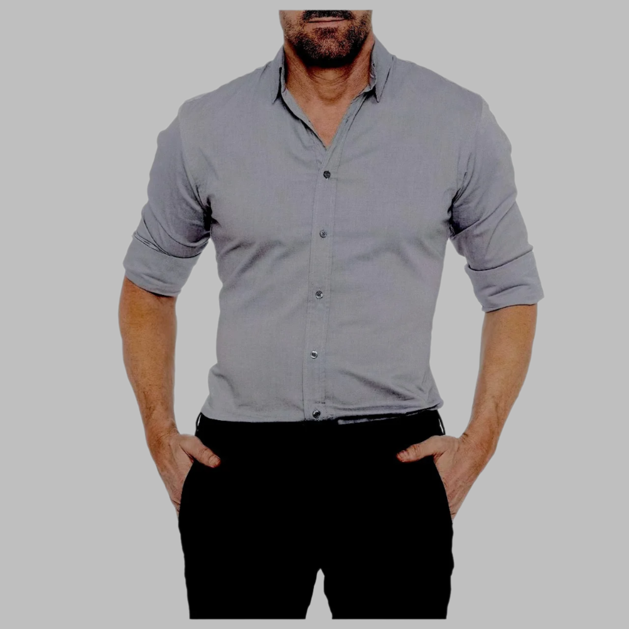 Joshua – Herren Baumwoll Zip-Up Shirt