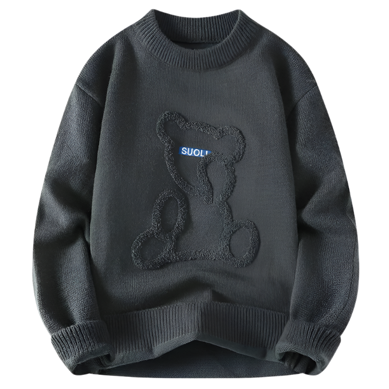 Marlon – Jacquard-Pullover mit Bärenmuster für Herren