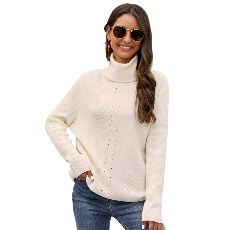 Giulia – Hochgeschlossener Weicher Pullover für Frauen