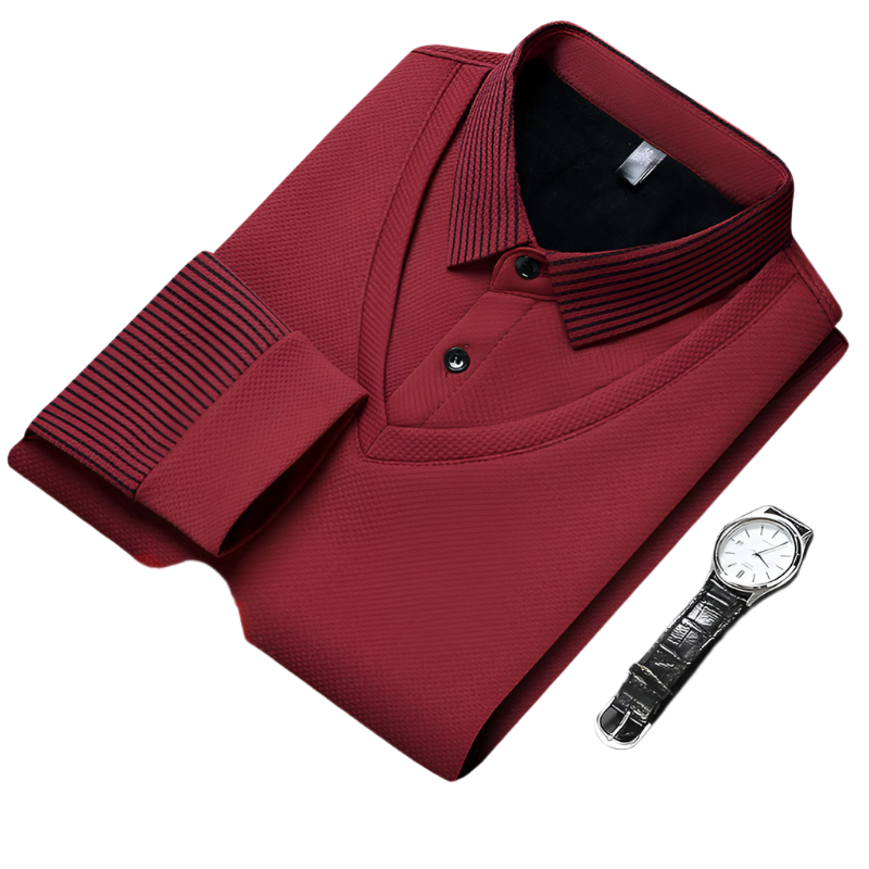 Rafael – Premium Herren-Strickhemd mit Bündchen