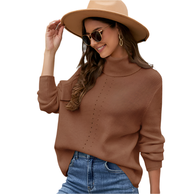 Giulia – Hochgeschlossener Weicher Pullover für Frauen