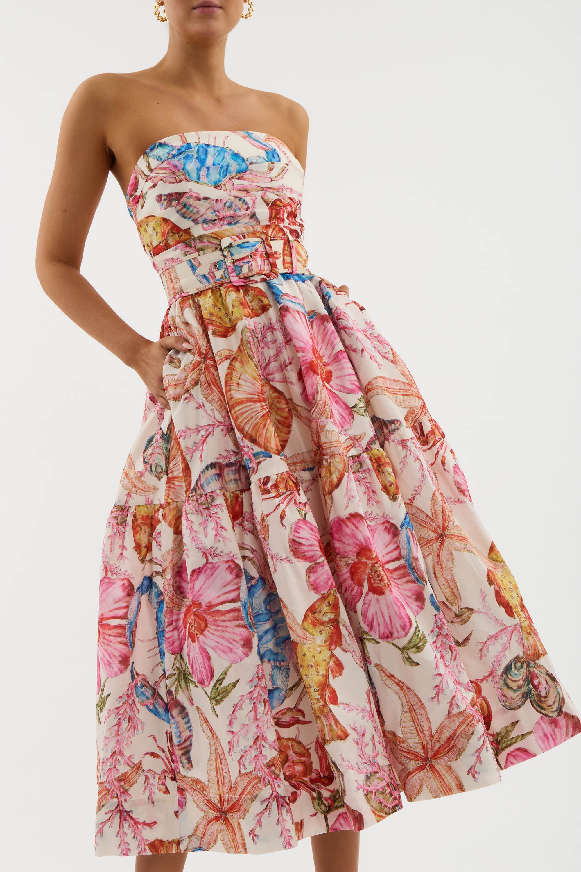 Bianca – Elegantes Trägerloses Midi-Kleid für Damen