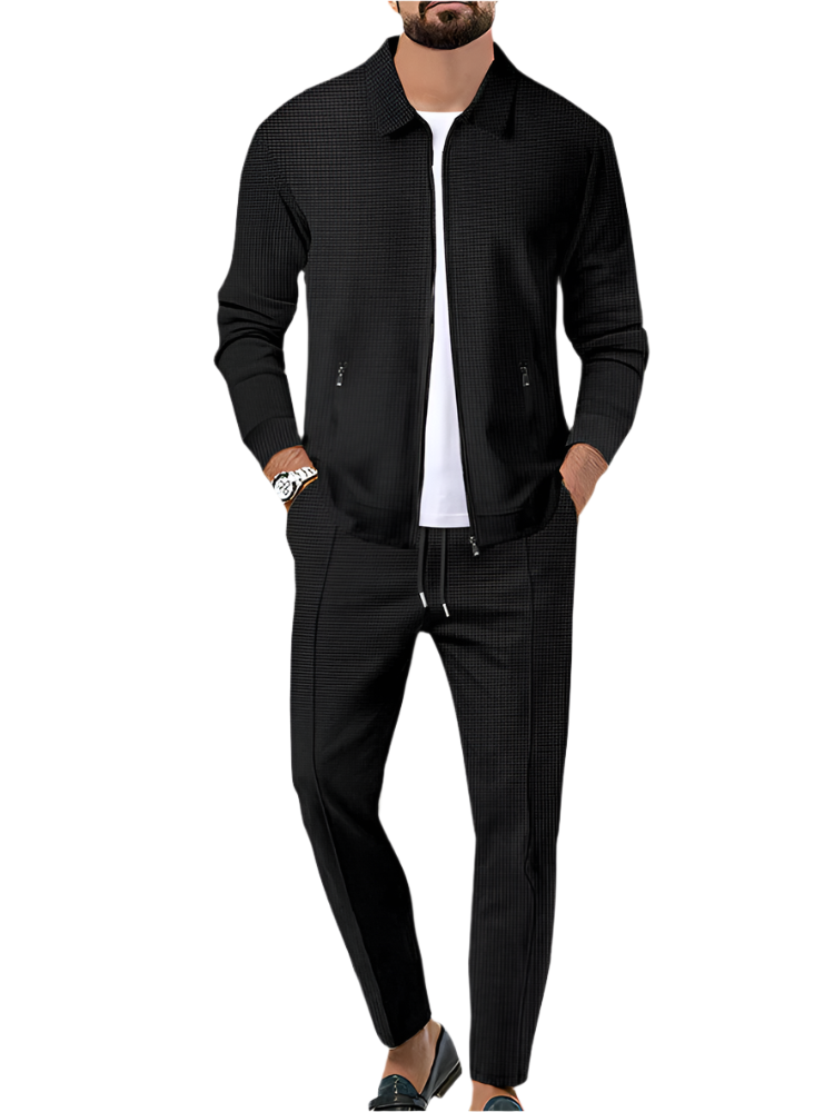 Luca – Luxuriöser Komfort Waffle-Jackenset für Herren