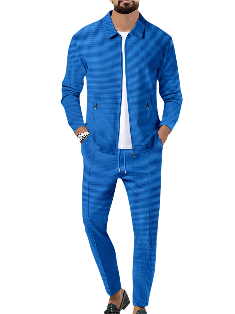 Luca – Luxuriöser Komfort Waffle-Jackenset für Herren