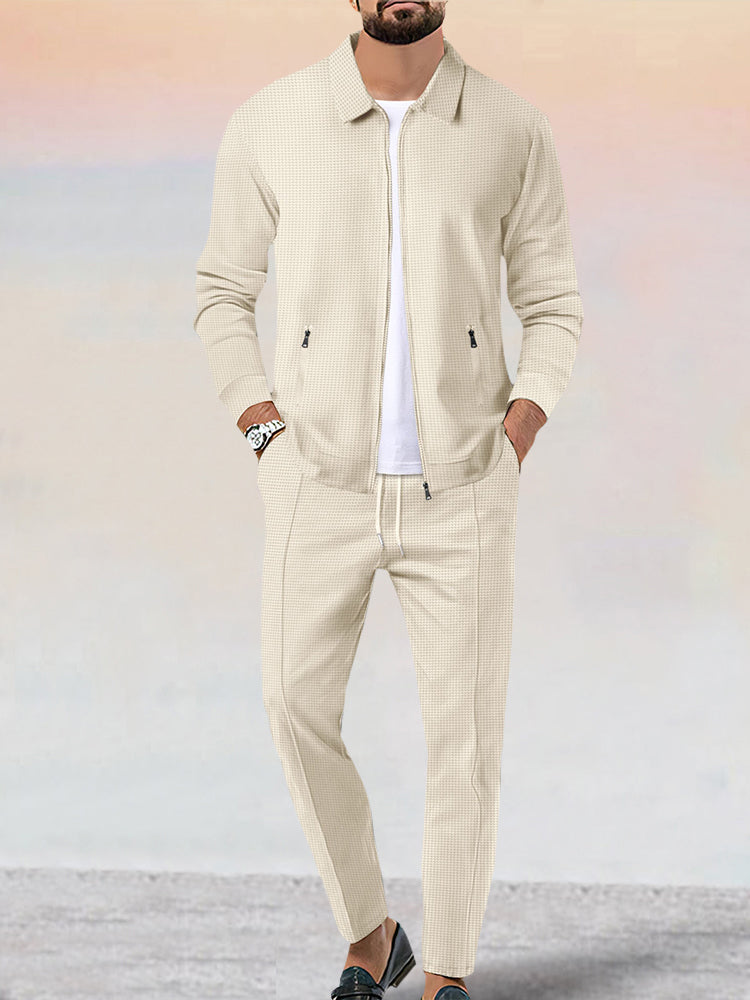 Luca – Luxuriöser Komfort Waffle-Jackenset für Herren