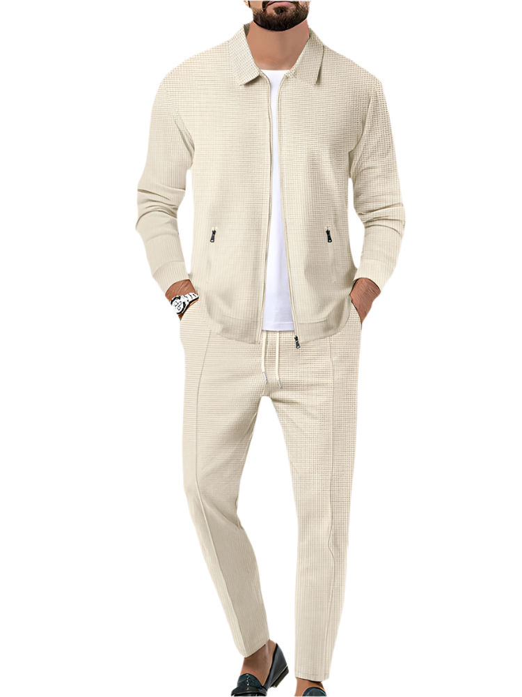 Luca – Luxuriöser Komfort Waffle-Jackenset für Herren