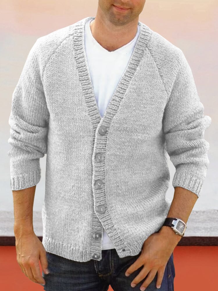 Luca – Lässige Herren Strickjacke mit V-Ausschnitt