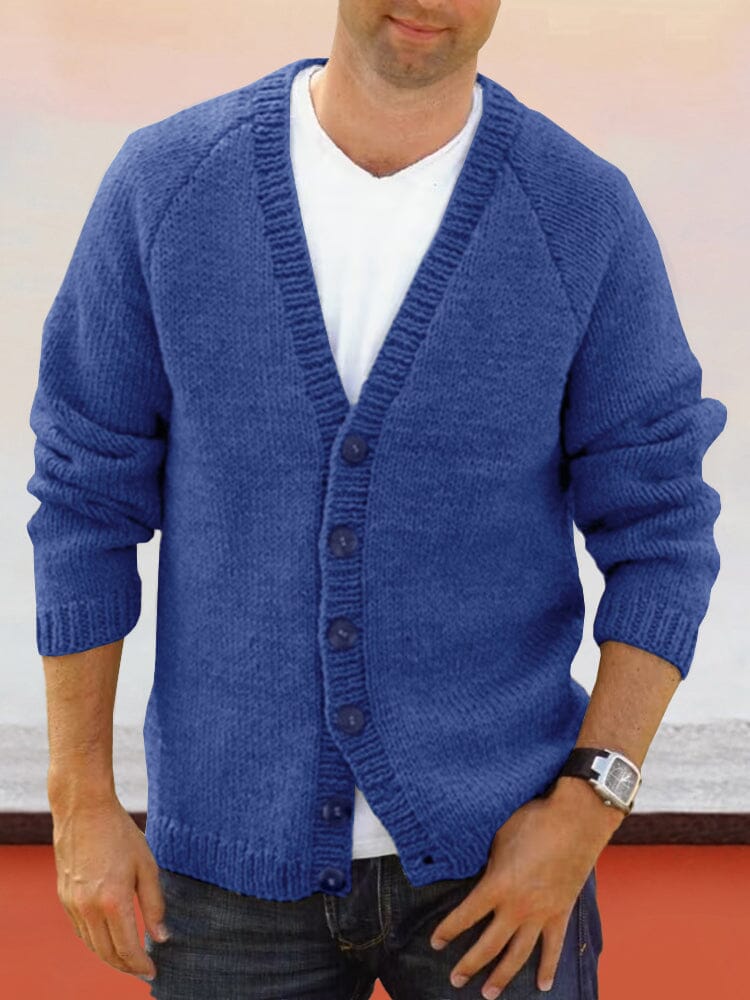 Luca – Lässige Herren Strickjacke mit V-Ausschnitt