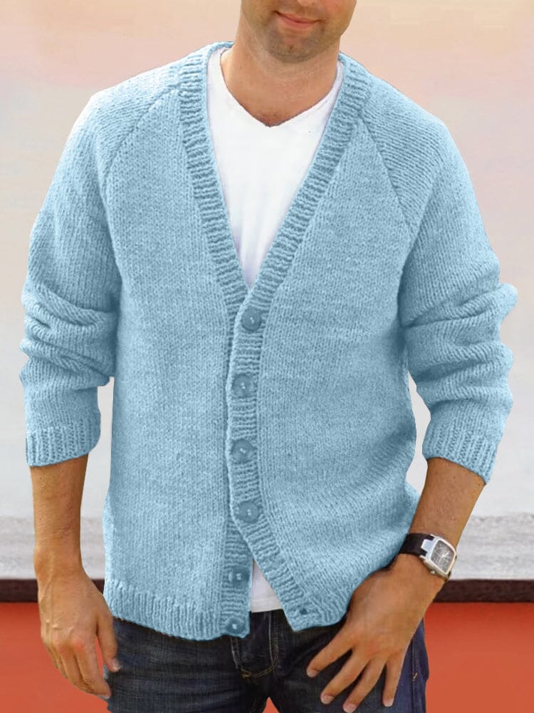 Luca – Lässige Herren Strickjacke mit V-Ausschnitt