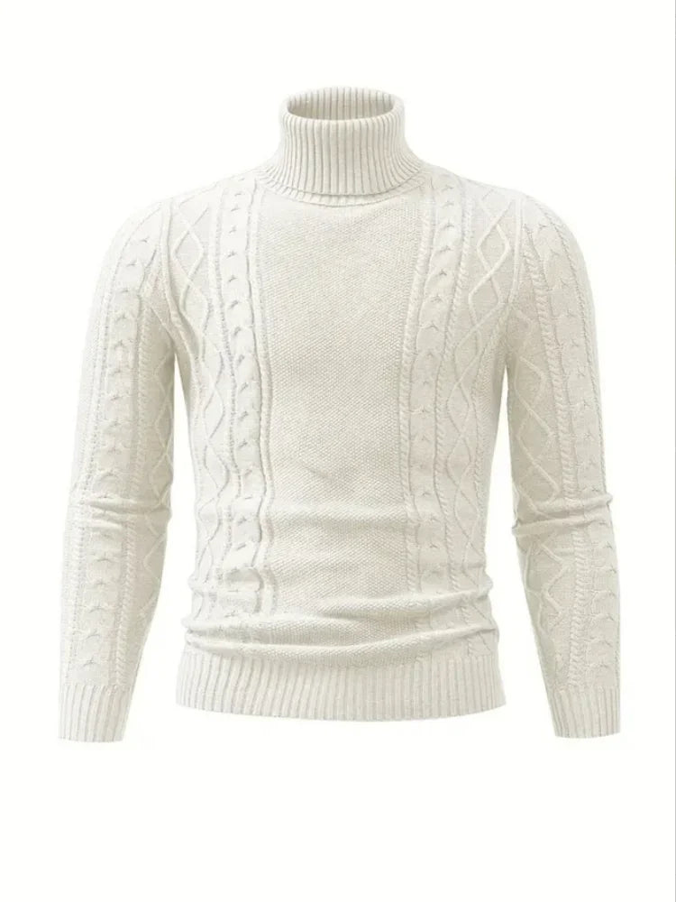 Anton – Herren Rollkragenpullover aus Strick für den Winter