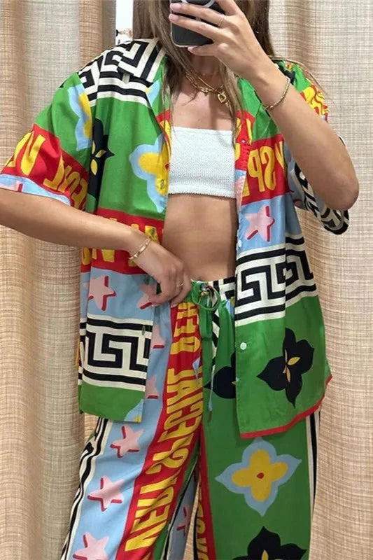 Giulia – Luxuriöses Boho Chiffon-Set für Damen