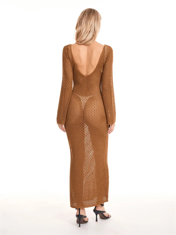 Alessia – Feminines Strickkleid mit tiefem V-Ausschnitt