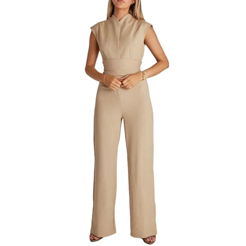 Lucia – Eleganter Ärmelloser Damen Jumpsuit mit Weiten Beinen